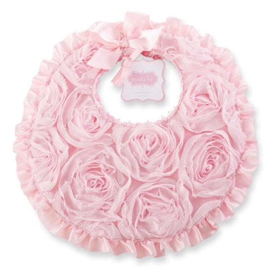 Pink Chiffon Rosette Bib