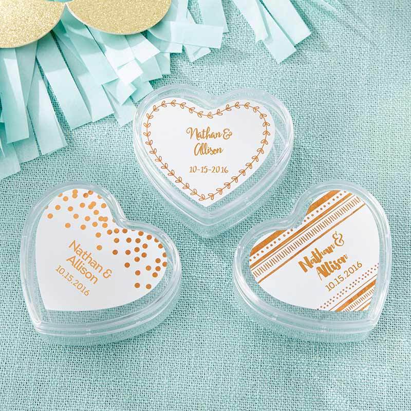 Heart Favor Container - Copper Foil (Set of 12)