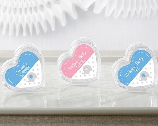 Personalized Little Peanut Elephant Heart Favor Container (Set of 12)
