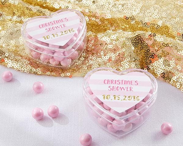 Personalized Sweet Heart Favor Container (Set of 12)