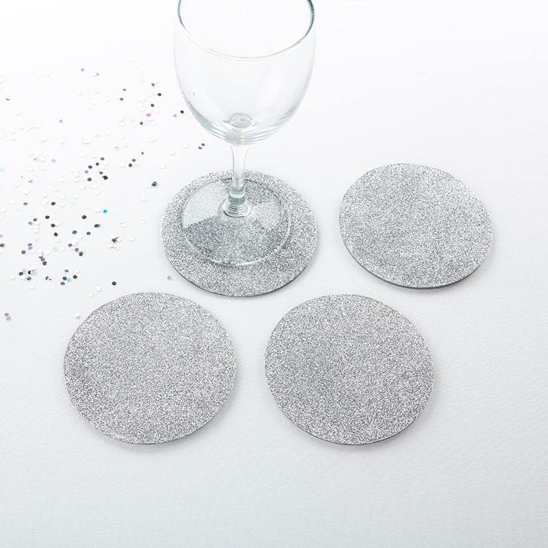 Silver Glitter Coaster (Set of 4)