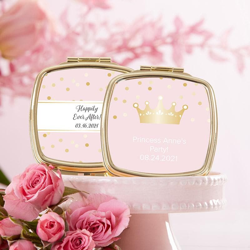 Personalized Princess Party Gold Compact
