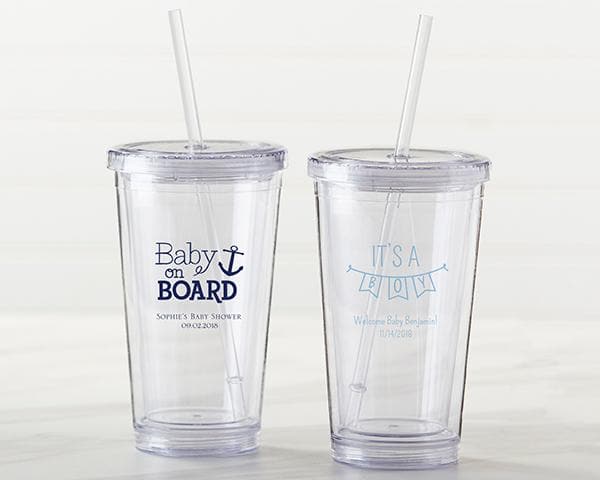 Personalized Baby Shower Printed Acrylic Tumbler