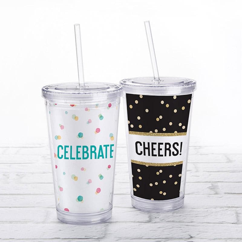 Party Time Acrylic Tumbler with Personalized Insert