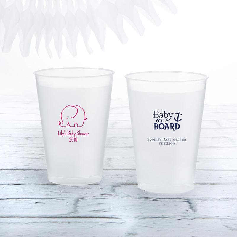 Personalized Baby Shower 10 oz. Frosted Flex Cup