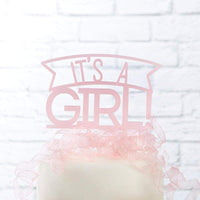 Thumbnail for It's a Girl Acrylic Cake Topper