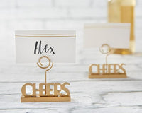 Thumbnail for Cheers to You Gold Place Card Holder (Set of 6)