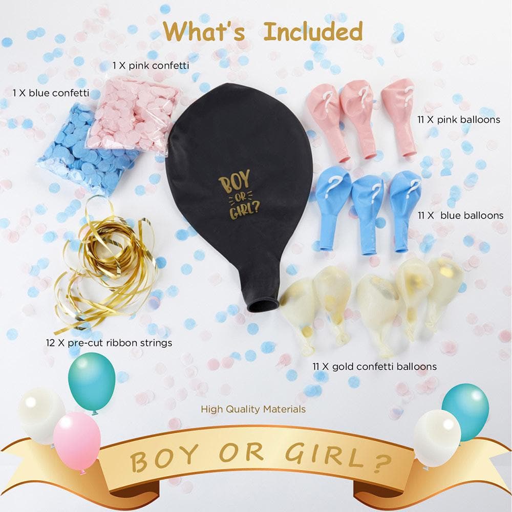 Jumbo Gender Reveal 12 Piece Balloon Set