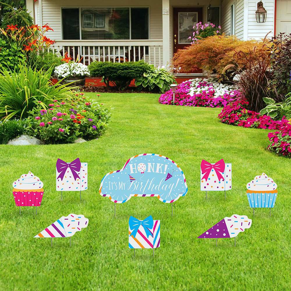 Rainbow Birthday Yard Sign (Set of 8)