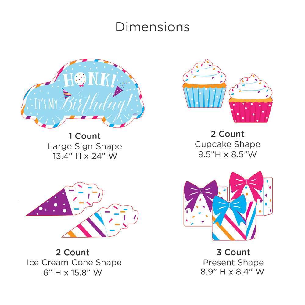 Rainbow Birthday Yard Sign (Set of 8)