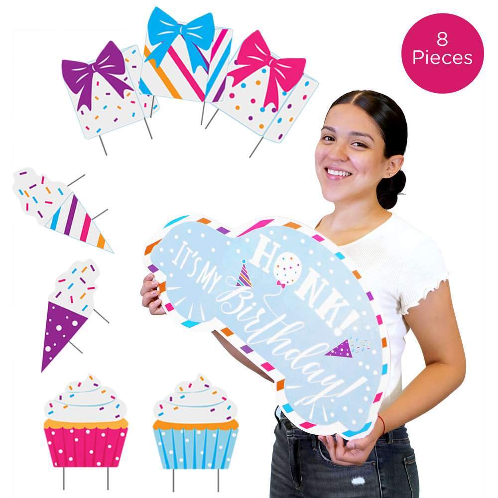 Rainbow Birthday Yard Sign (Set of 8)