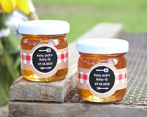 Personalized Baby-Q Honey Jar (Set of 12)