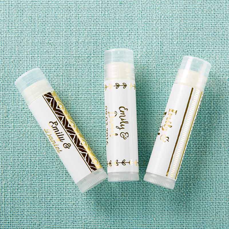 Personalized Lip Balm - Gold Foil (Set of 12)