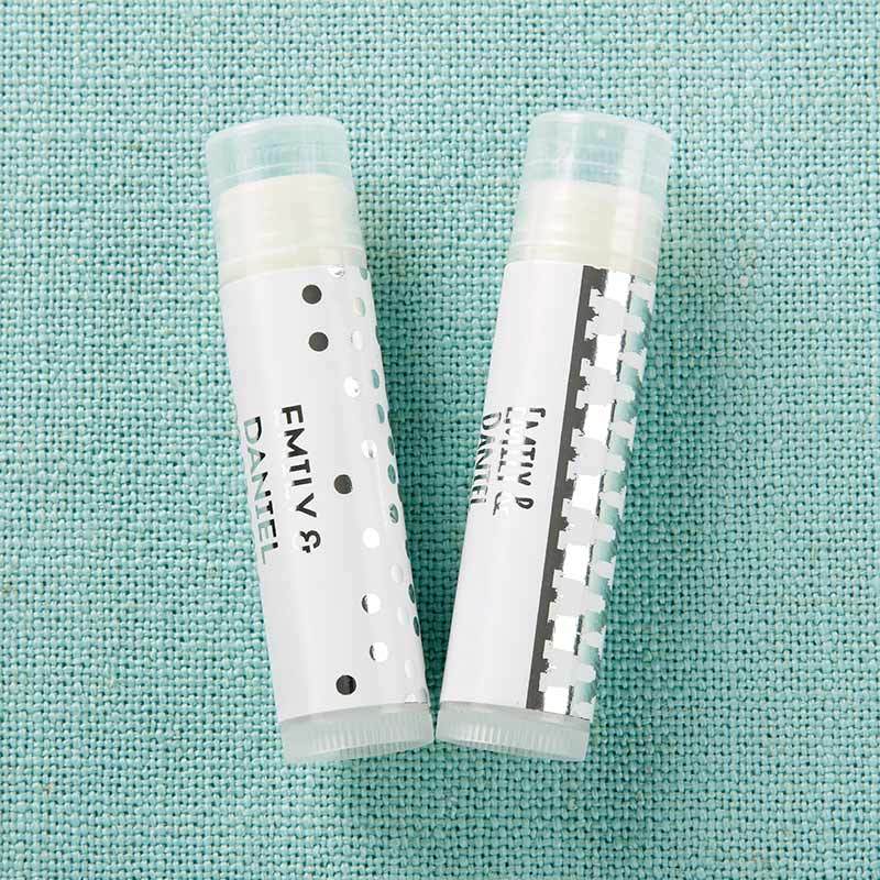 Personalized Lip Balm - Silver Foil (Set of 12)