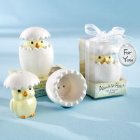 Thumbnail for About to Hatch Baby Chick Salt & Pepper Shaker in Gift Box with Organza Bow
