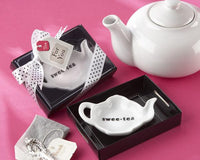 Thumbnail for Swee-Tea Ceramic Tea-Bag Caddy in Black & White Serving-Tray Gift Box