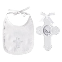 Thumbnail for Christening Keepsake Cross Bib and Photo Frame Gift Set