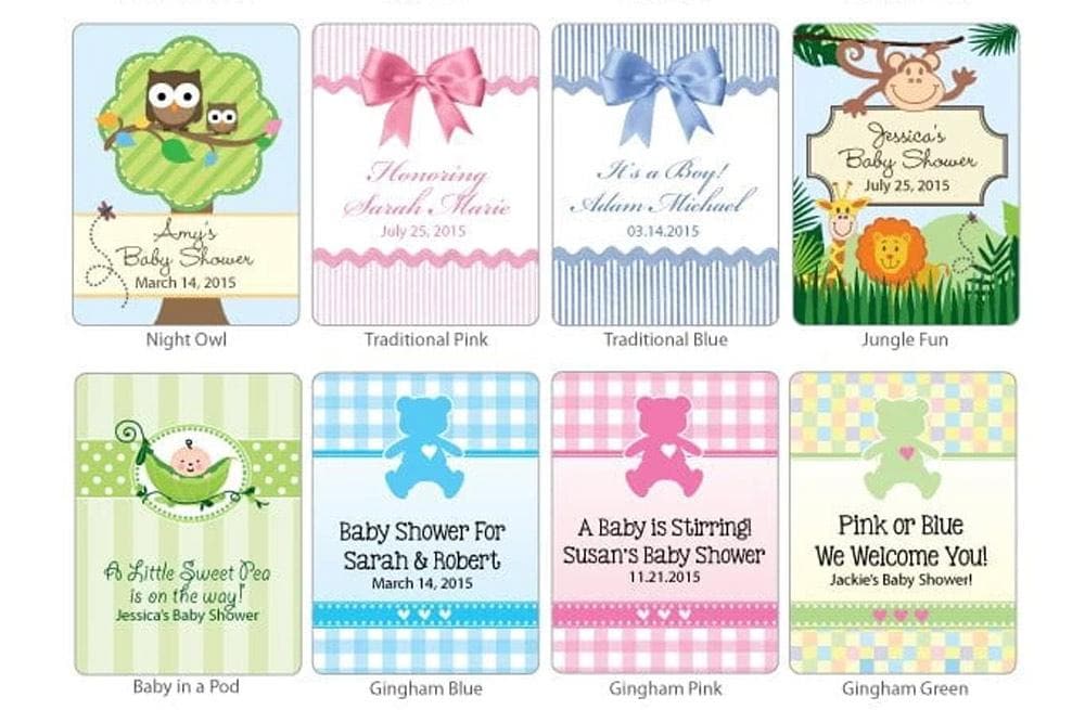 Personalized Baby Cosmopolitan Favors (Many Designs Available)