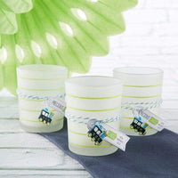 Thumbnail for Precious Cargo Frosted Glass Tea Light Holder With Train Charm (Set of 4)