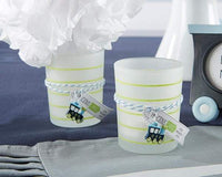 Thumbnail for Precious Cargo Frosted Glass Tea Light Holder With Train Charm (Set of 4)