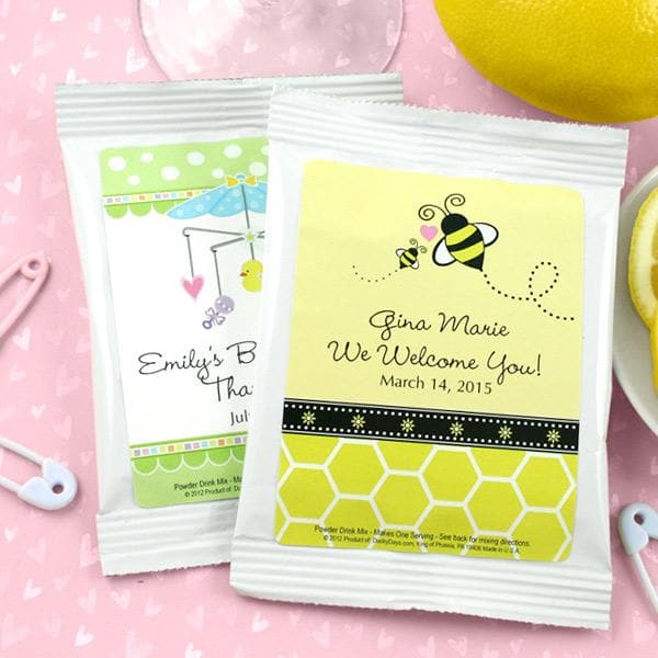 Personalized Baby Lemon Drop Martini Favors (Many Designs Available)