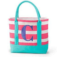 Thumbnail for Colorful Jute Initial Tote Diaper Bag