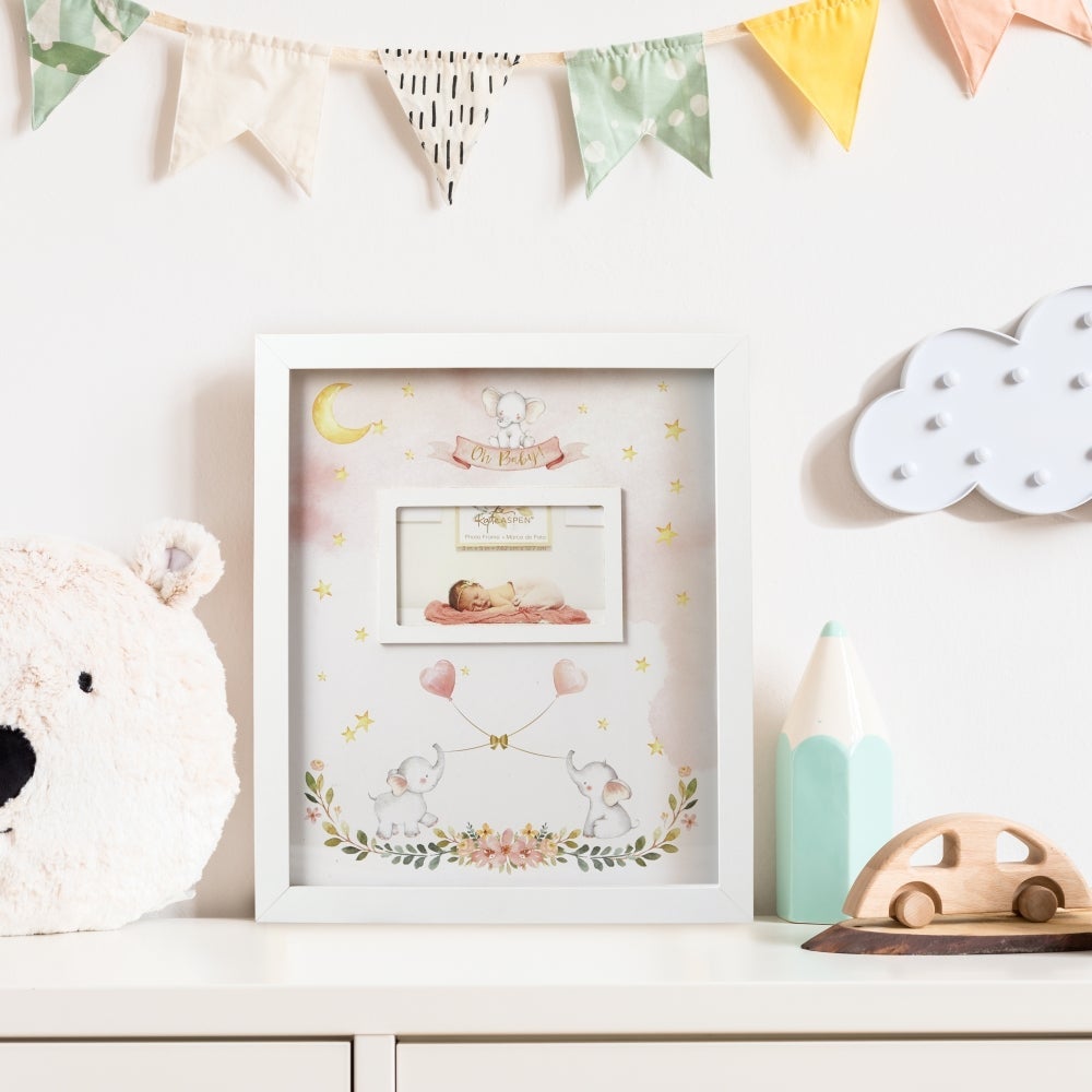 Baby Shower Guest Book Alternative - Elephant Baby Shower (Pink)