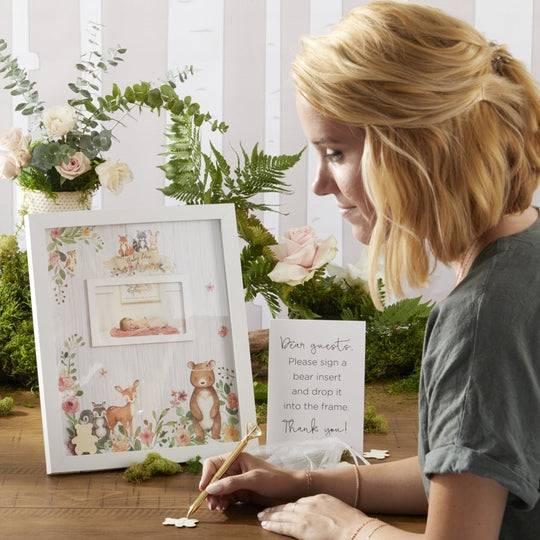 Pink Woodland Baby Shower Guest Book Alternative