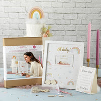 Thumbnail for Baby Shower Guest Book Alternative - Boho Rainbow