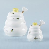 Thumbnail for Sweet As Can Bee Ceramic Honey Pot with Wooden Dipper - Small