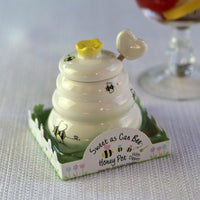 Thumbnail for Sweet As Can Bee Ceramic Honey Pot with Wooden Dipper - Small