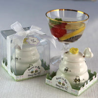 Thumbnail for Sweet As Can Bee Ceramic Honey Pot with Wooden Dipper - Small