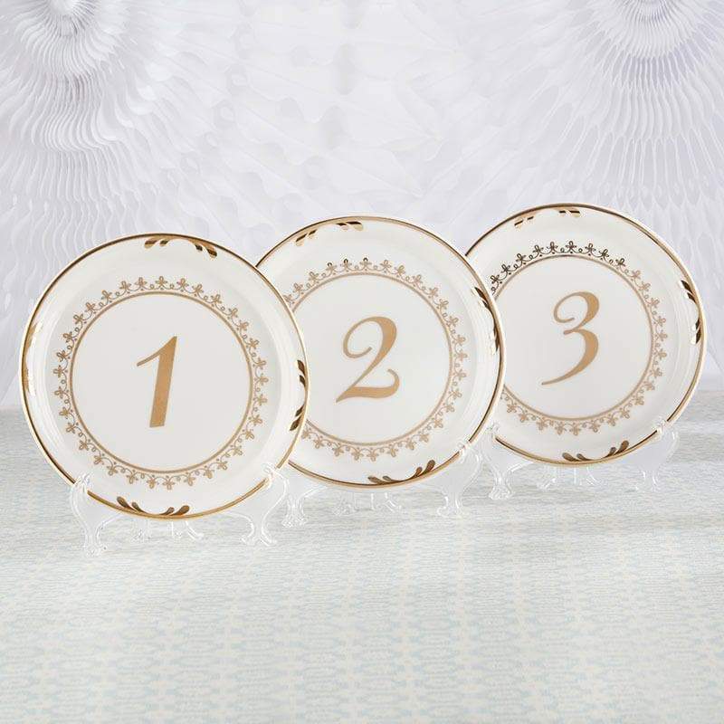 Tea Time Vintage Plate Table Numbers (1-6)