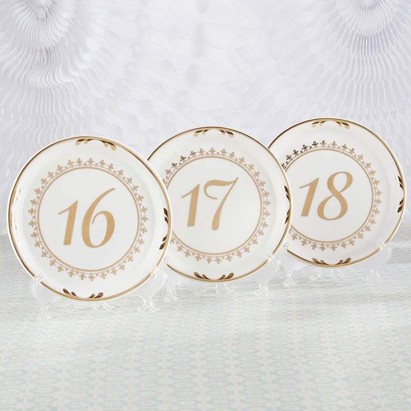 Tea Time Vintage Plate Table Numbers (13-18)