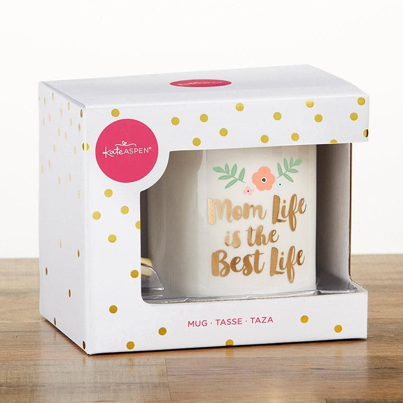 Mom Life 16 oz. Mug with Gold Foil Handle