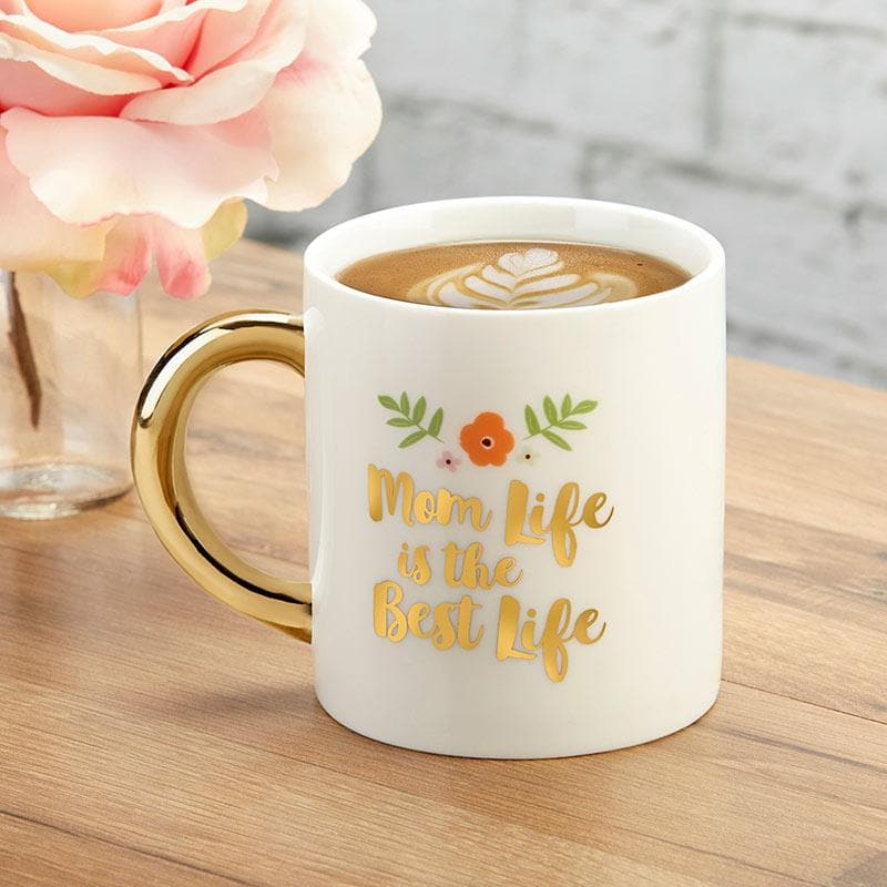 Mom Life 16 oz. Mug with Gold Foil Handle