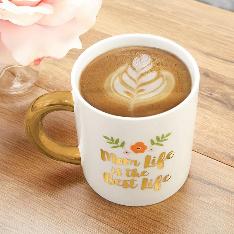 Mom Life 16 oz. Mug with Gold Foil Handle