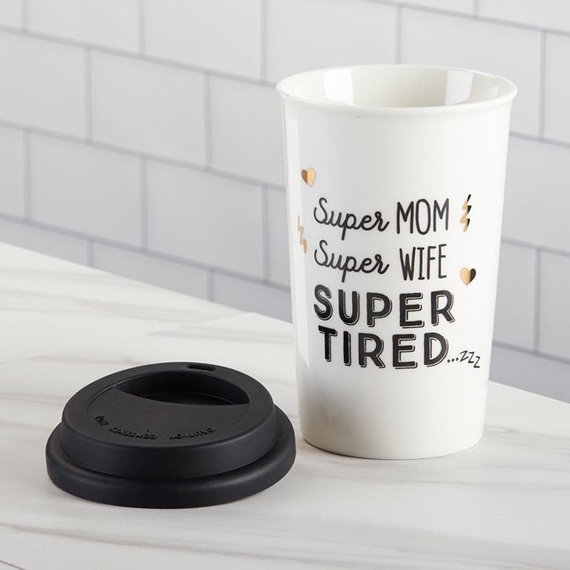 Super Mom 15 oz. Ceramic Travel Mug