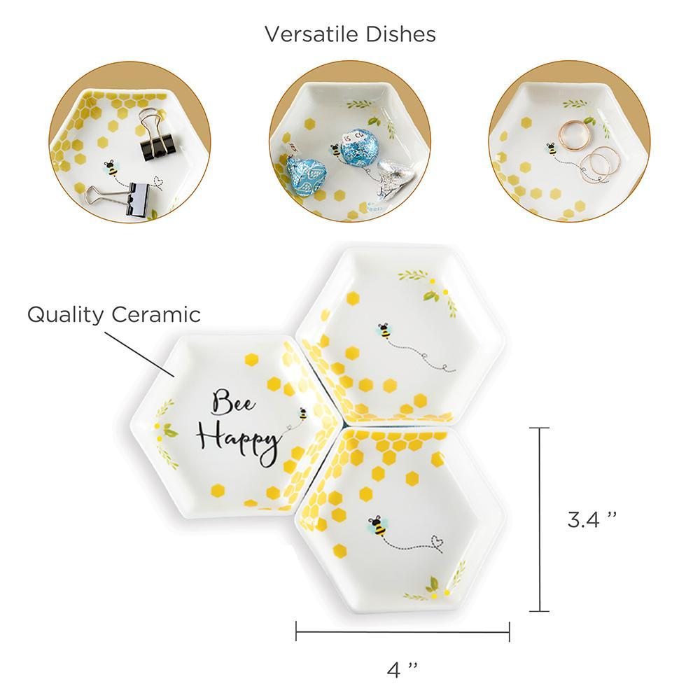 Bee Happy Trinket Dish (Set of 3)