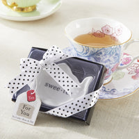 Thumbnail for Swee-Tea Ceramic Tea-Bag Caddy in Black & White Serving-Tray Gift Box (Set of 4)