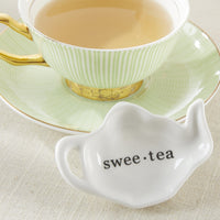 Thumbnail for Swee-Tea Ceramic Tea-Bag Caddy in Black & White Serving-Tray Gift Box (Set of 4)