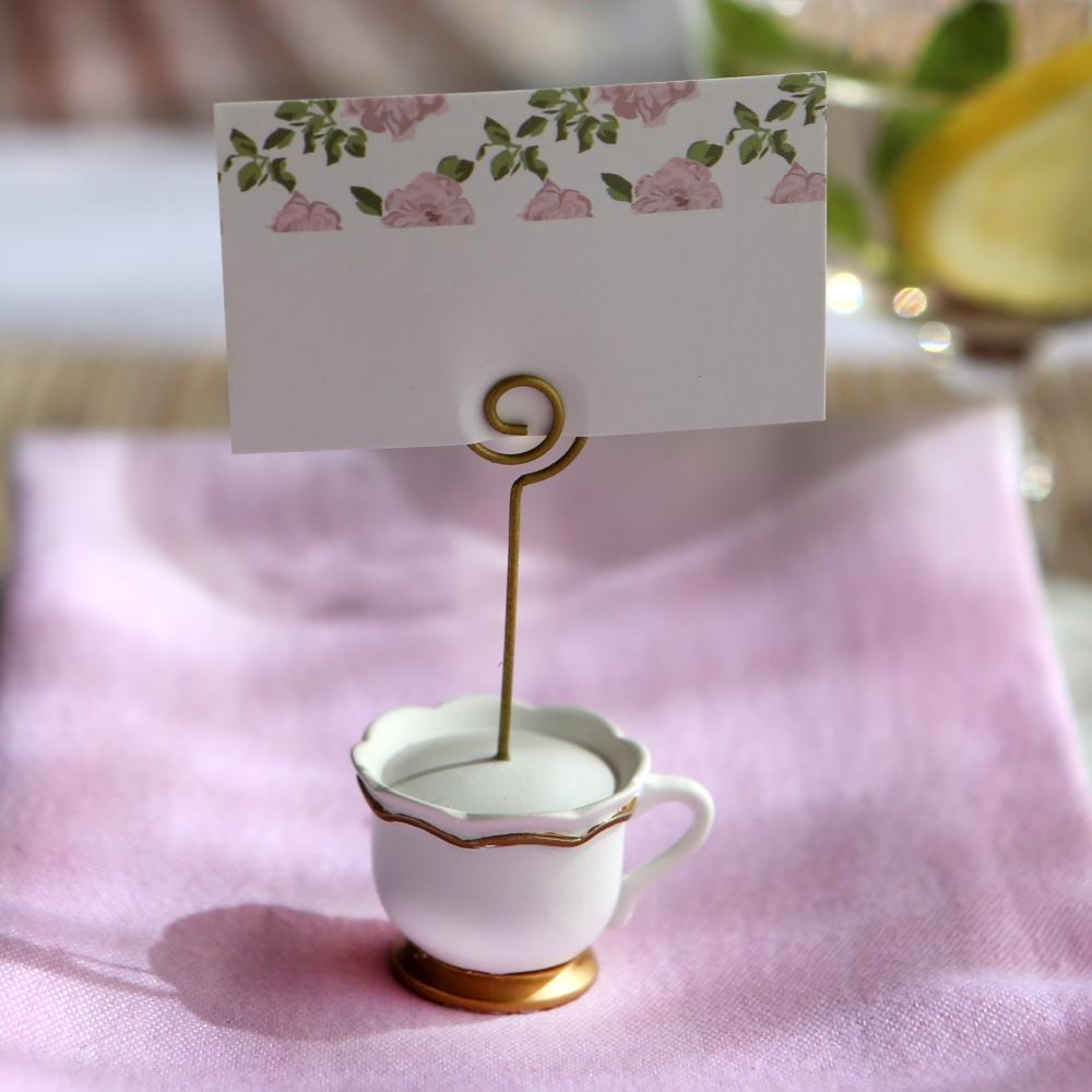Tea Time Whimsy Place Card Holder (Set of 6)