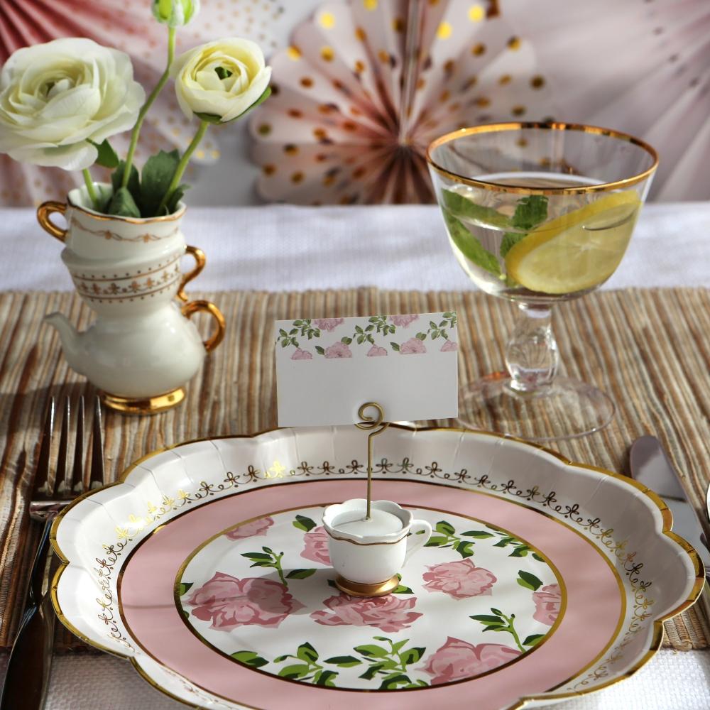 Tea Time Whimsy Place Card Holder (Set of 6)
