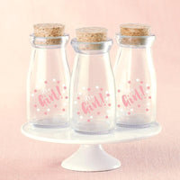 Thumbnail for It's a Girl Polk Dot Vintage Milk Bottle Favor Jar (Set of 12)