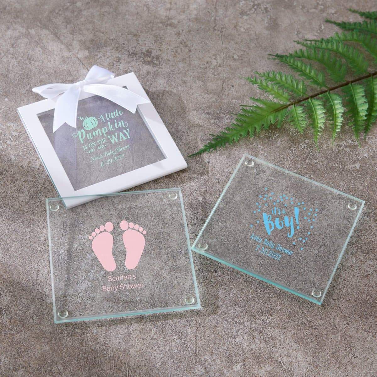 Personalized Baby Glass Coaster