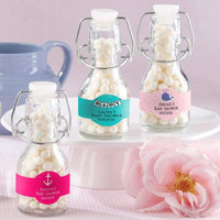 Thumbnail for Personalized Mini Glass Favor Bottle with Swing Top (Set of 12)