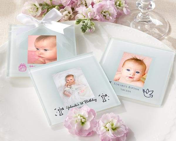 Personalized Baby Frosted Glass Photo Coaster (Set of 12)