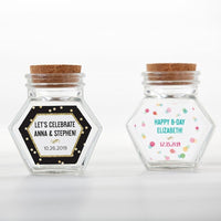 Thumbnail for Personalized Party Time Glass Hexagon Jar (Set of 12)