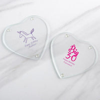 Thumbnail for Personalized Birthday Glass Heart Shaped Coaster (Set of 12)