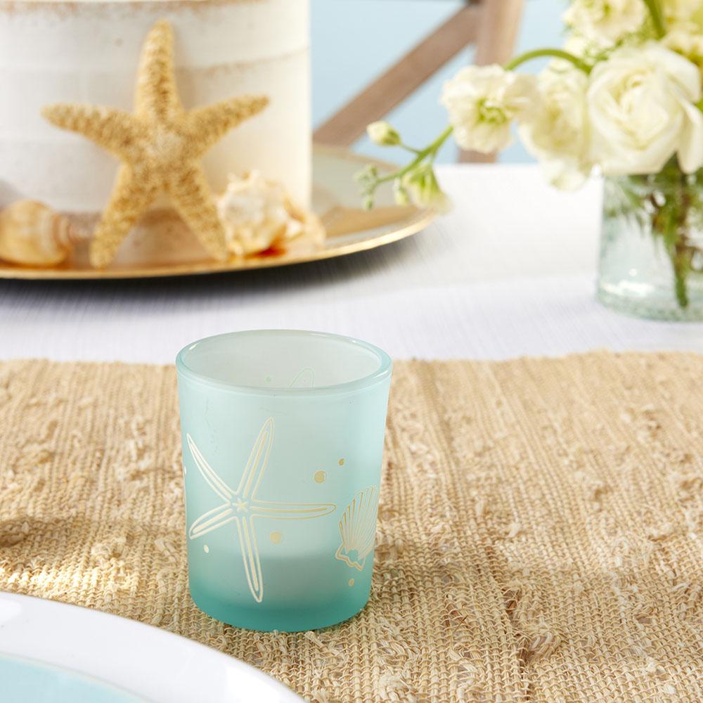 Beach Party Frosted Glass Votive (Set of 4)